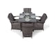 image 5 of Arizona Square 4 Seater Patio Dining Set with Ice Bucket Drinks Cooler | Grey | Grey