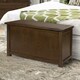 image 1 of Boston Storage Trunk Ottoman - Dark Brown Oriental Pine Blanket Box, Toy Chest and Coffee Table for Home Storage | Brown | Dark Brown | One Size | 1