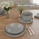 image 8 of Dinnerware Set Una - dinner set, incl. plates, bowls and mugs, for 6 people | Grey | grey | 1