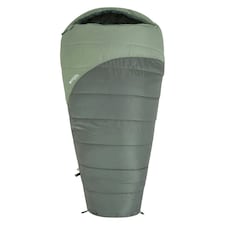 Mountain Warehouse Summit Sleeping Bag Adult Mummy Camping Hiking Winter Warm Right Handed Zip - Regular length (200cm) Green | Khaki