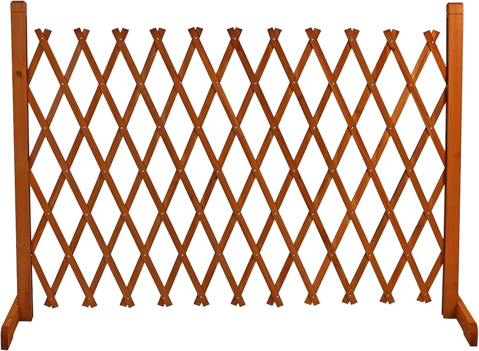 image 1 of Actiasgear - Expanding Wooden Trellis Fence Freestanding Garden Screen Divider Portable 6ft