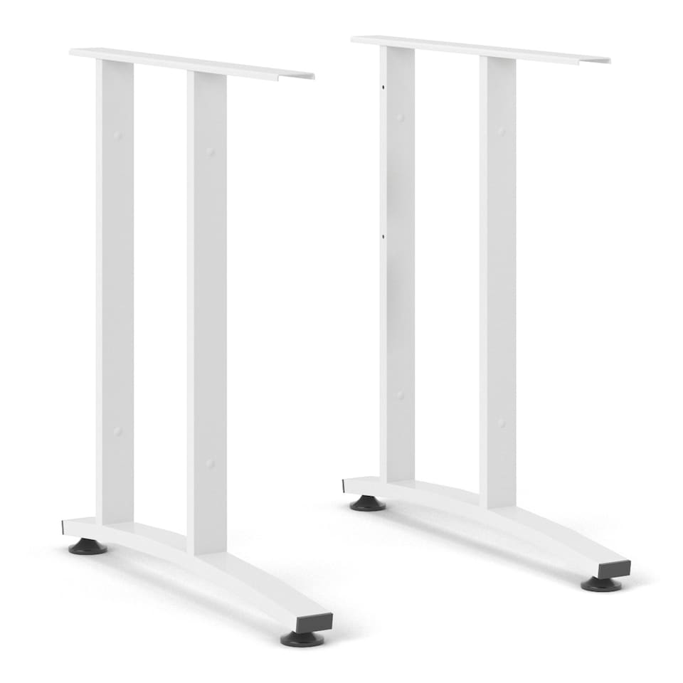 image 1 of Prima Desk 150cm in White with White Legs