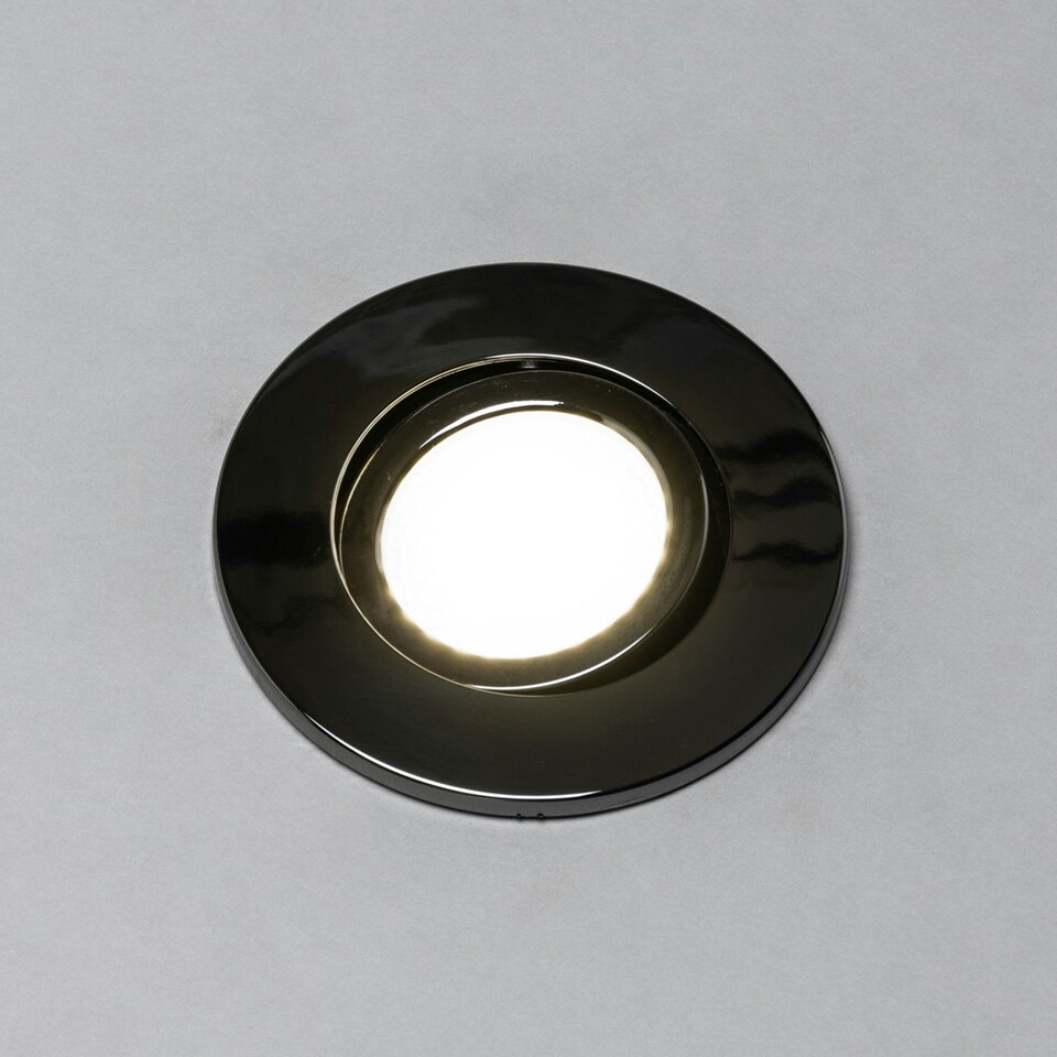 image 1 of BHS 3 x Ruva LED Fire Rated IP65 Recessed Spotlight | Black | Black Chrome | 1