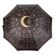image 2 of Something Different Astrology Wheel Stick Umbrella - Black/Gold - One Size