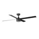 image 1 of Rudder Recessed 132cm Smart TEK LED Ceiling Fan Matt Black, Walnut Blades 3000K, 4 Blade Reversible