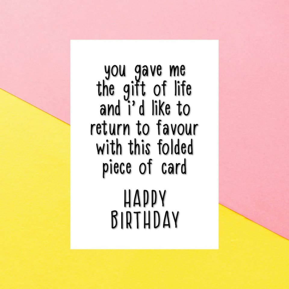 The Gift Of Life Happy Birthday Mum Greetings Card