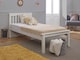 image 1 of 5ft King Size Heavy Duty Wood,Metal Bed Frame.Strong,Robust Bedstead. White | White | King