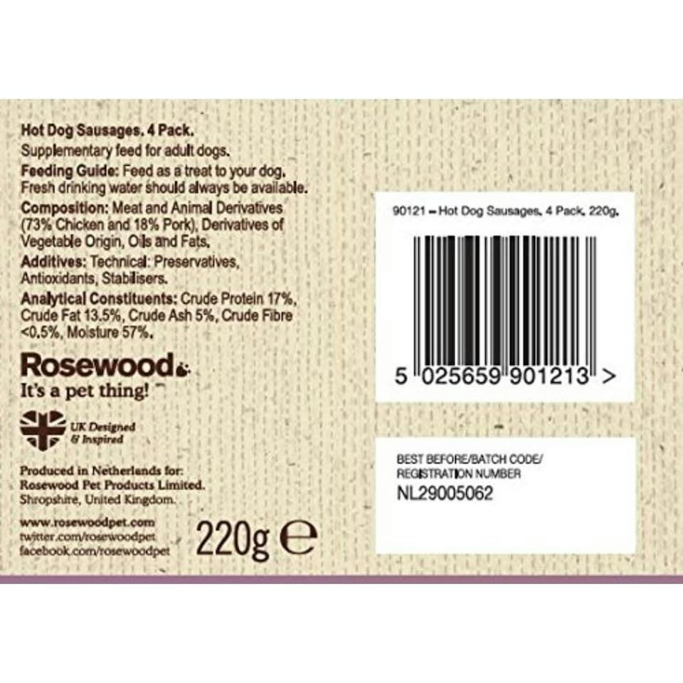 image 1 of Rosewood Hotdogs 220g 4 Pack
