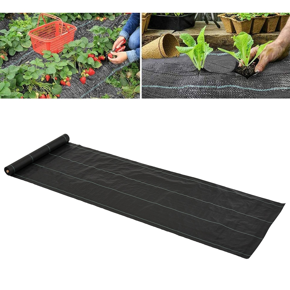 image 1 of Outsunny 1x50m Weed Barrier Fabric Durable Convenient Design Weed Block Mat