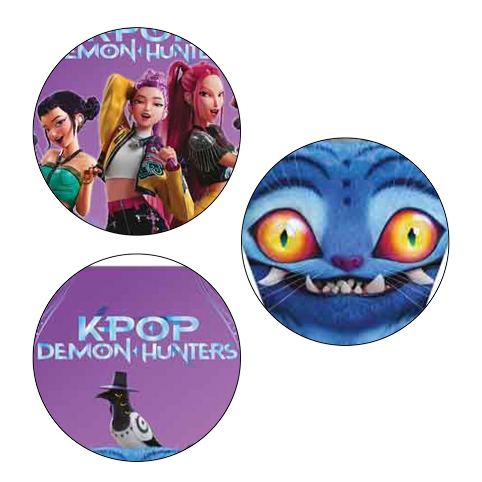 image 1 of K-Pop Demon Hunters Paper Triangle Flag Bunting Banner 2.3m