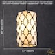 image 6 of Traditional Cream Amber Tiffany Glass Pendant Lamp Shade with Small Clear Beads | Orange
