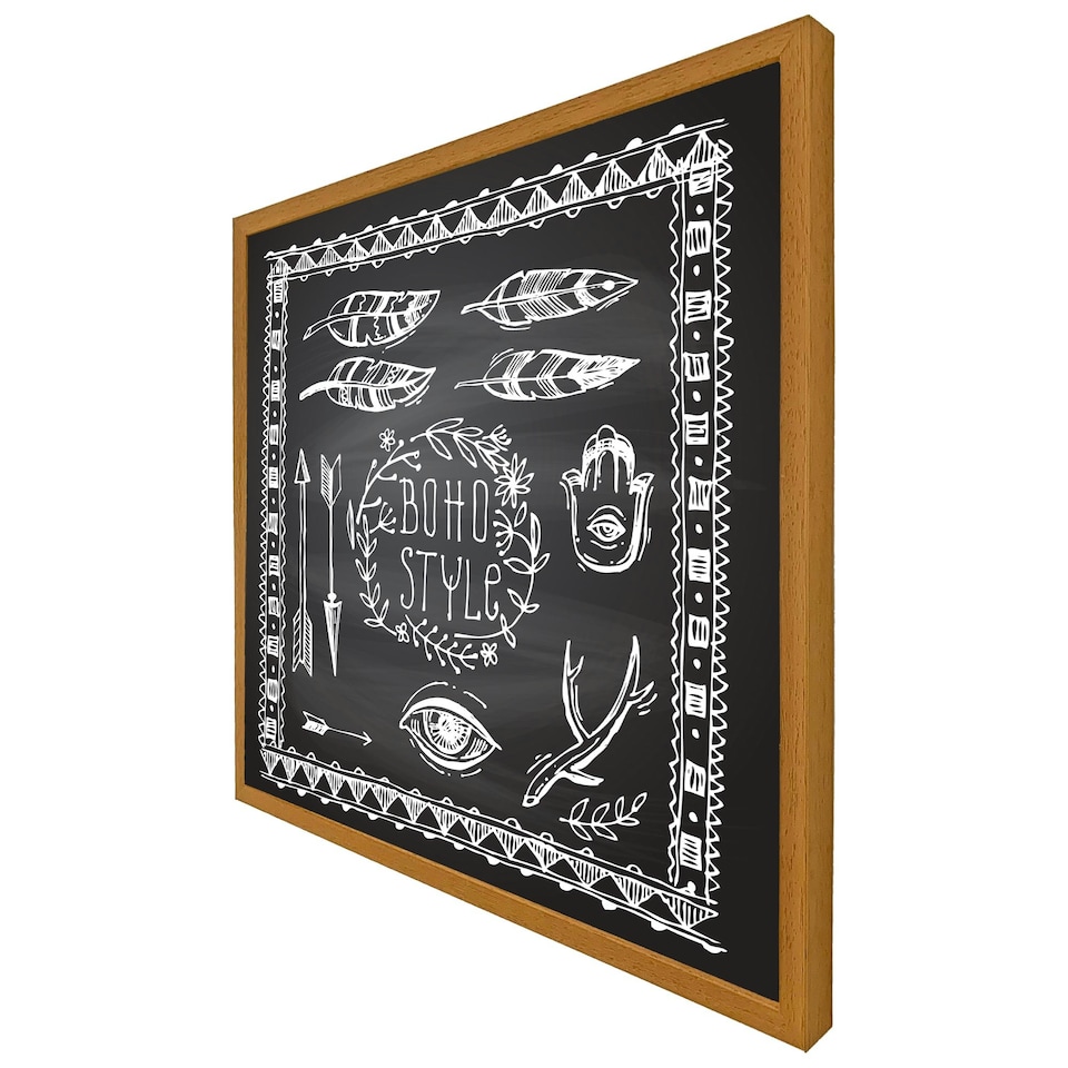 image 1 of Boho style motivating phrase (Picutre Frame) Brown | XL