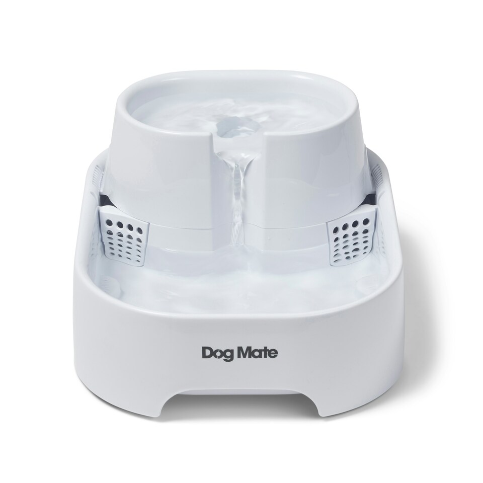 image 1 of Dog Mate Large Two-level Six-litre Pet Fountain – White (385) White