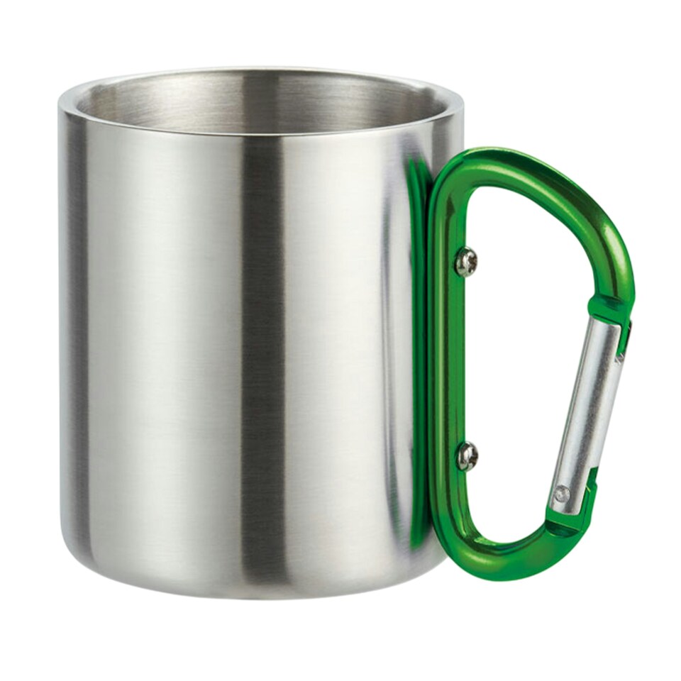 image 1 of MidOcean Trumbo Metal Carabiner Clip Mug - Green - One Size