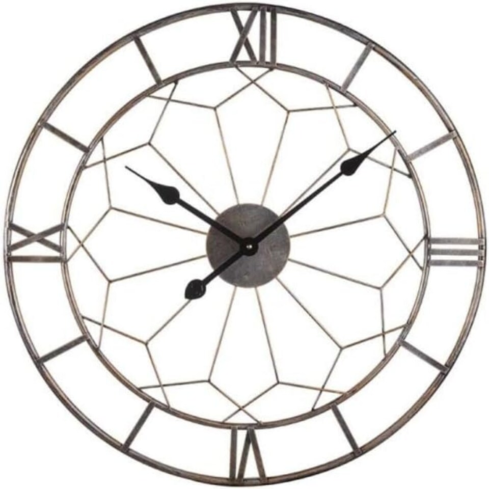 image 1 of Marco Paul 60cm Roman Numerals Skelton Clock Gold