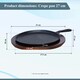 image 4 of Buckingham Pre-Seasoned Cast Iron Griddle Crepe Pan 27 cm with Wooden Base