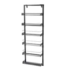 Living and Home Black Steel Over-the-Door Kitchen Pantry Organiser
