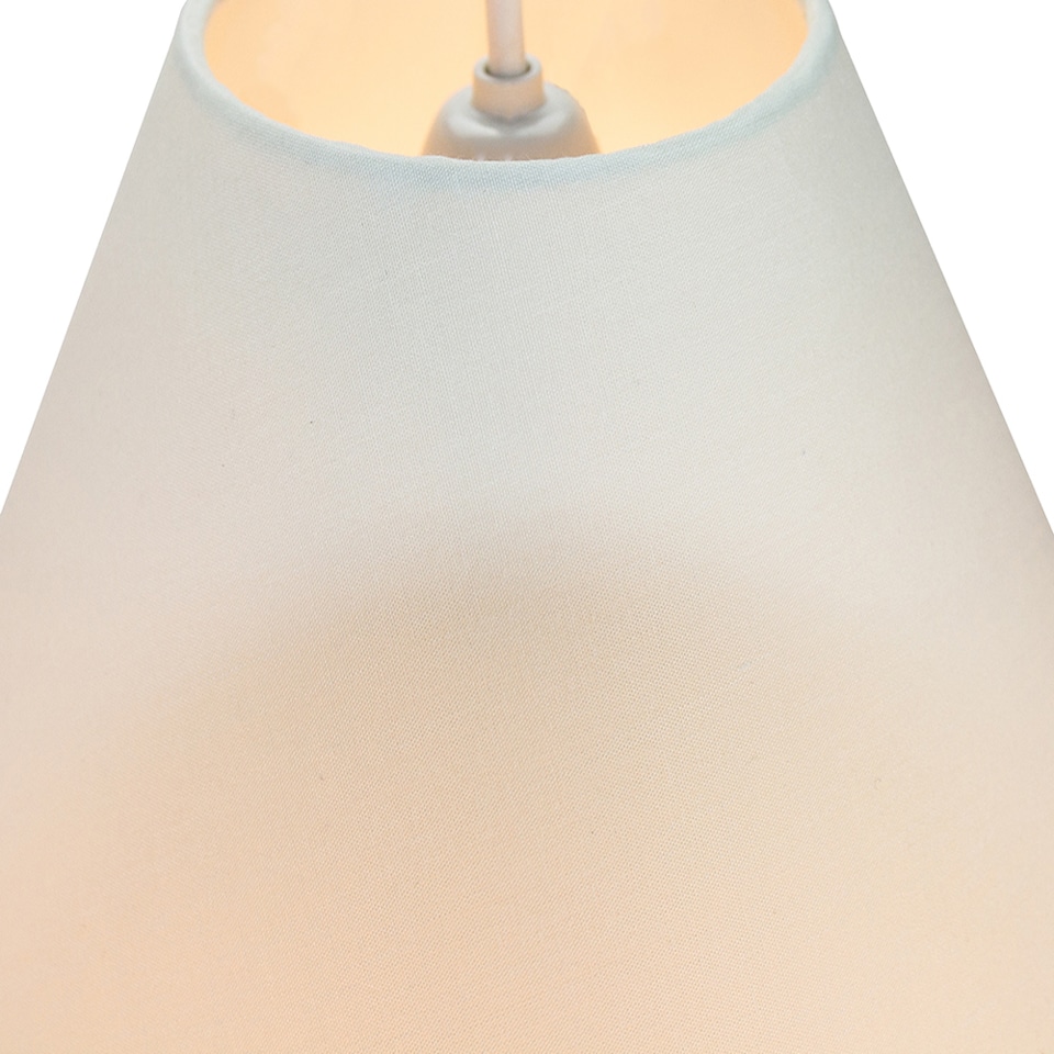 image 1 of Traditional 10 Inch Cream Cotton Coolie Lampshade Suitable for Table Lamp or Pendant | Cream
