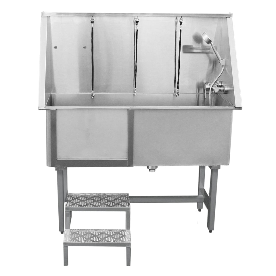 image 1 of Pet Dog Bath Steel Tub Washing Station 400mm