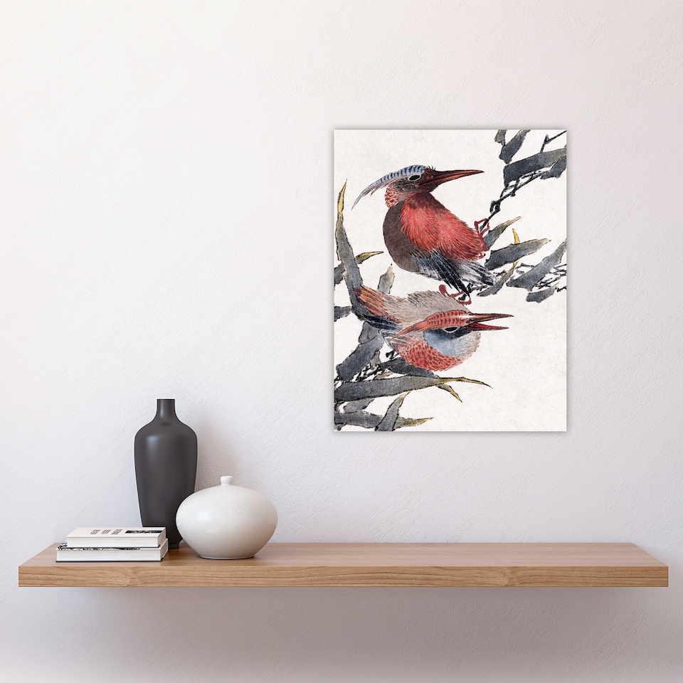 image 1 of Album of Sketches Birds 1841 Vintage Wall Art Print Hokusai 12x16"