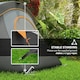 image 7 of Outsunny 5-6 Man Camping Tent with Bag, Fibreglass and Steel Frame, Grey
