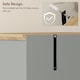 image 6 of HOMCOM 172cm Wooden Storage Cabinet Cupboard With 4 Shelves | Grey | Grey | 80 x 48 x 172 cm