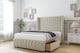 image 3 of Sloomy Rutherford Cream Plush Divan Bed With Mattress 2 Drawers Footend With 54" Wingback Headboard & 12" Matching Footboard 5' King | Cream | Cream | King | 1