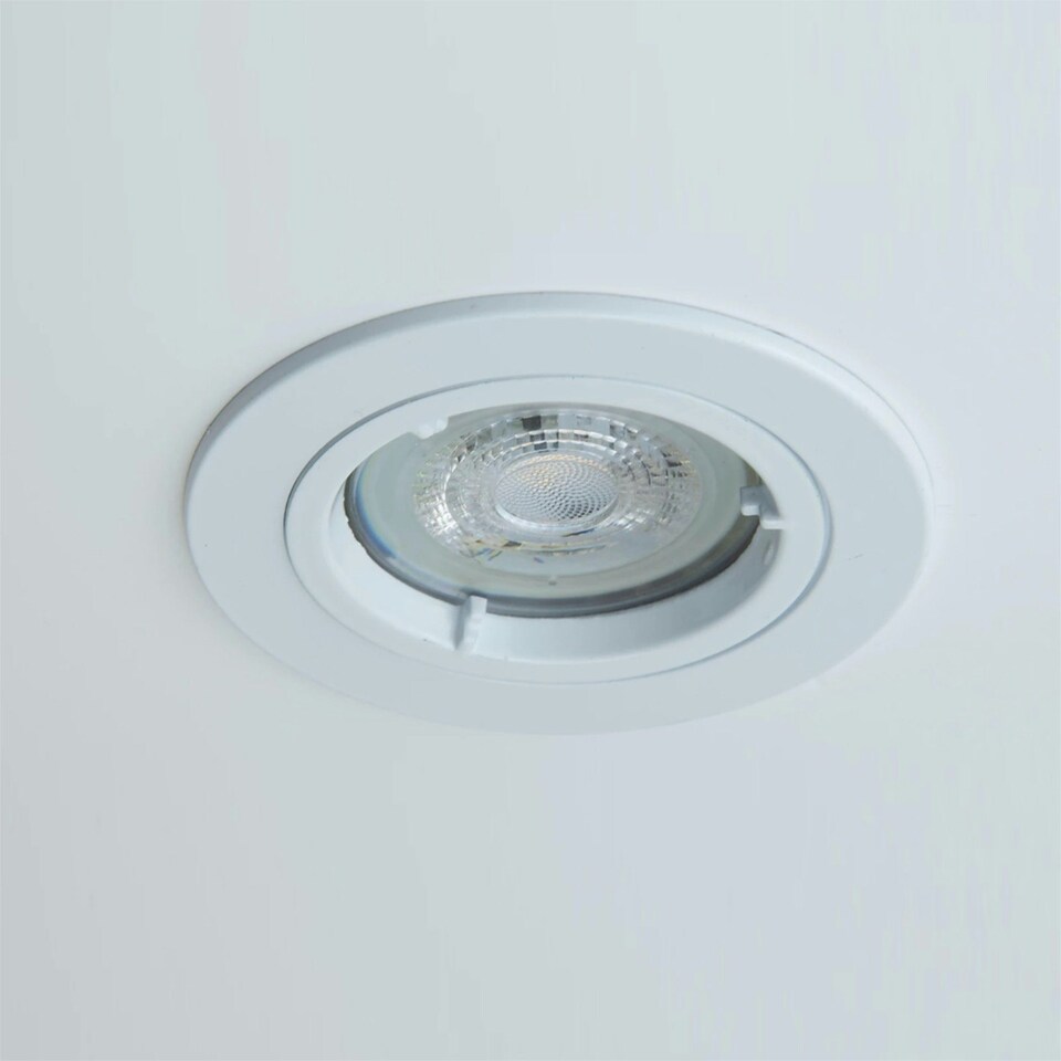 image 1 of Set of 16 - White GU10 Fixed Recessed Downlights White