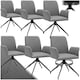 image 1 of Swivel Chair Daya - upholstered, robust fabric, 55.5 x 58 x 87 cm - Set of 6 Grey | Anthracite
