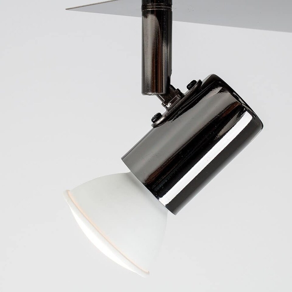 image 1 of ValueLights 4 Way Black Spotlight and Cool White Bulbs