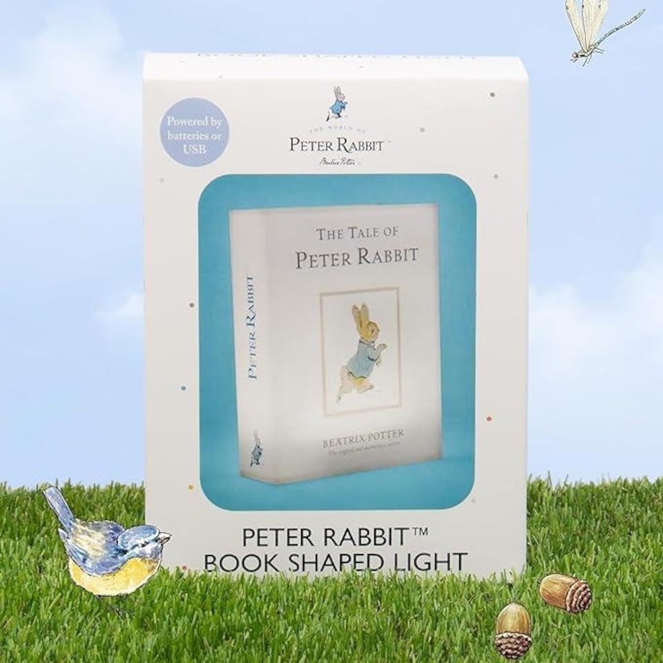 image 1 of Peter Rabbit Illuminated Book Shaped Light  120 x 40 x 160mm White