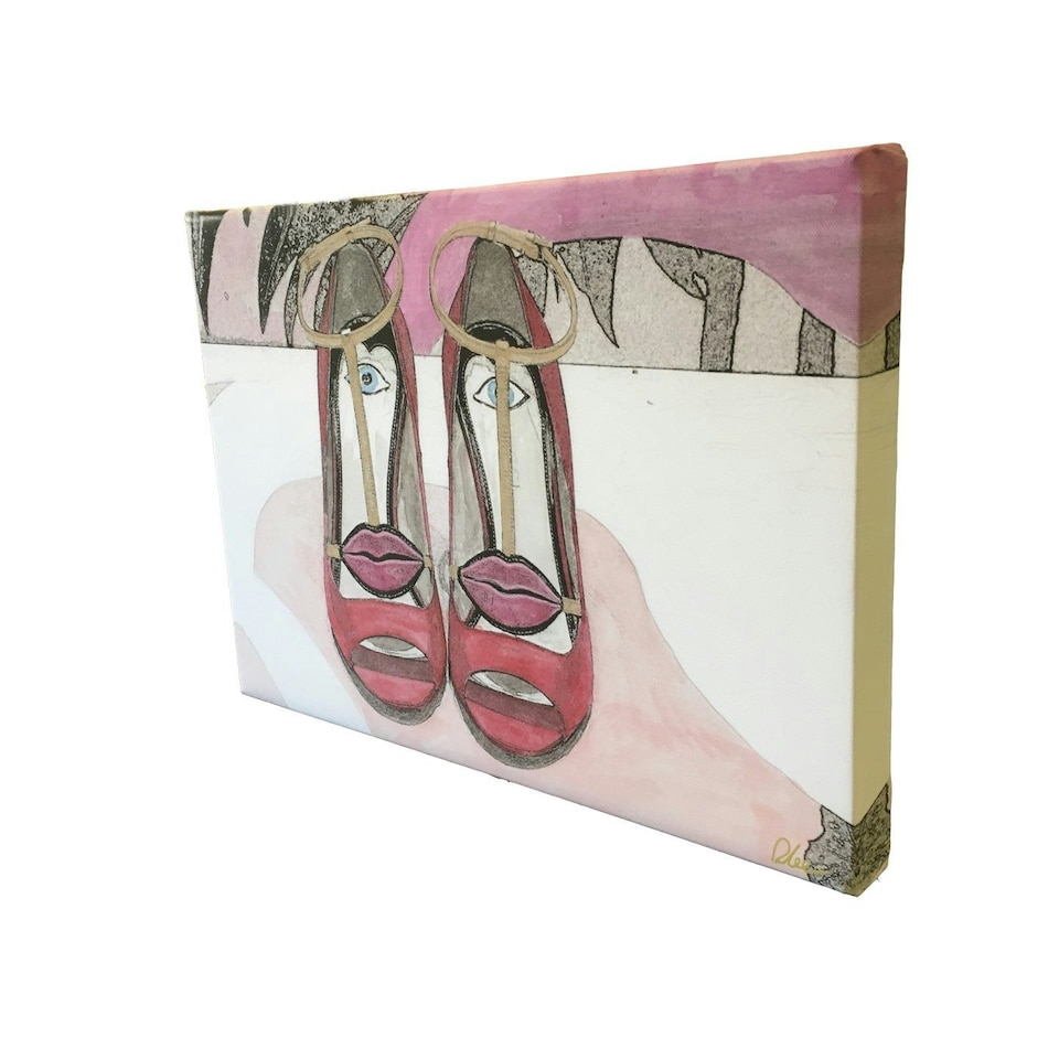 Lips Shoes (Canvas Print) 24" x 16"
