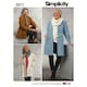 image 1 of Simplicity 8811 Paper Sewing Pattern – Women’s Scarves, Headwear, Jackets & Cardigans, Size A (XS–S–M–L–XL), Easy