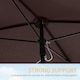 image 6 of Outsunny Aluminium Sun Umbrella Parasol Patio Rectangular 2M x 1.3M Brown