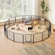 image 2 of Yaheetech 16-Panel Metal Dog Playpen, 60 × 60 cm Black