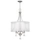 image 1 of Mime 3 Light Multi Arm Ceiling Pendant Chandelier Brushed Nickel, E14