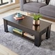 image 7 of Wooden Coffee Table With Lift Up Top Storage Area and Magazine Shelf | Black