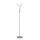 image 1 of ValueLights Maya Brushed Chrome 3 Way Curved Arm Upright Floor Lamp | Silver