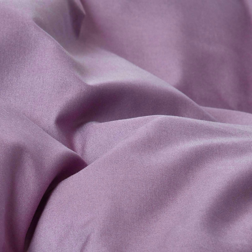image 1 of Homescapes Grape Egyptian Cotton Flat Sheet 200 Thread Count, Single Purple | Single