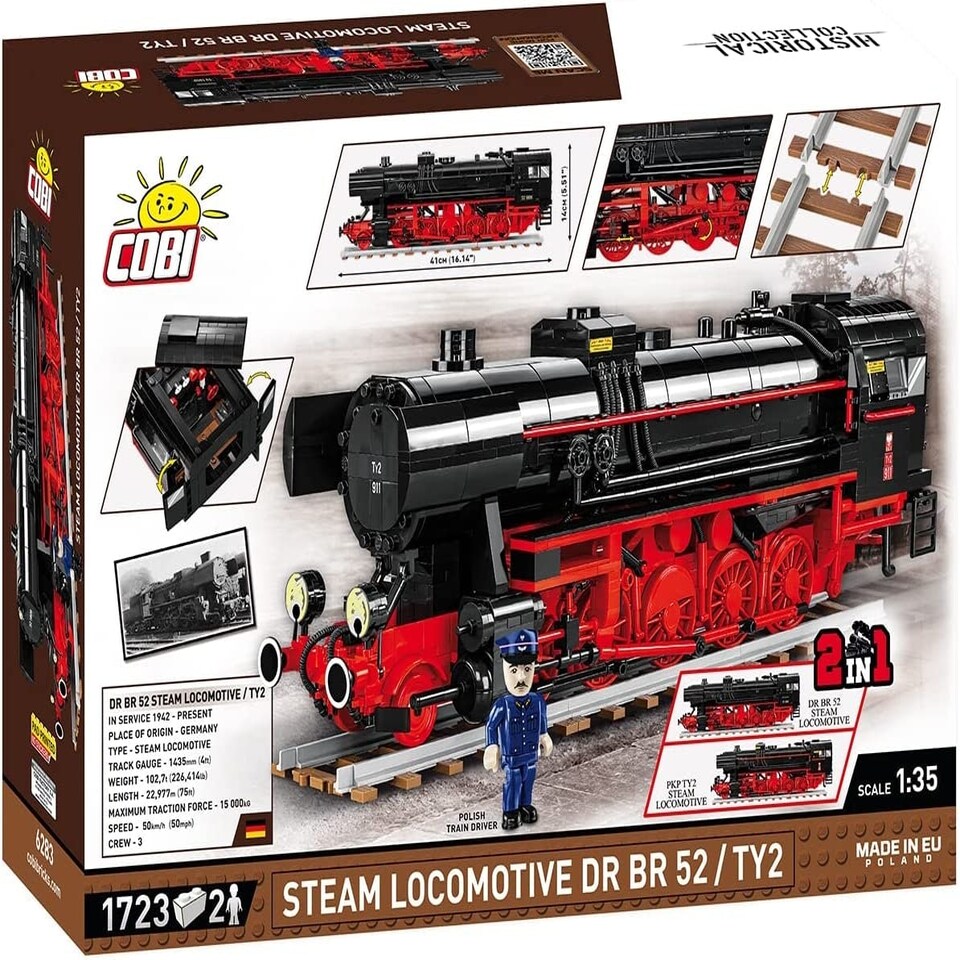 image 1 of Cobi - Historical Trains - Steam Locomotive DRB 52 (1,723 Pieces)