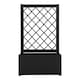image 1 of COSTWAY Elevated Lattice Planter 112CM Metal Planter Box with Trellis-Black