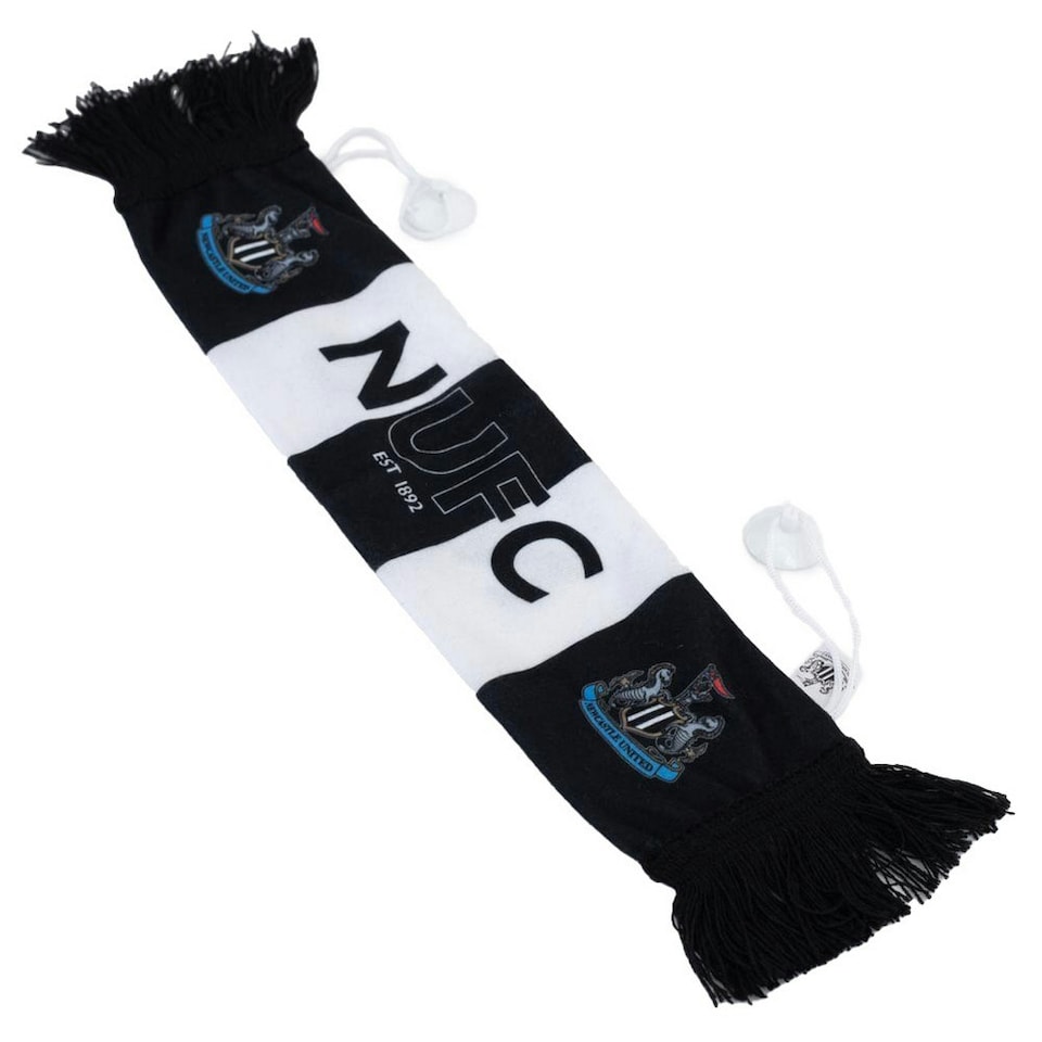 image 1 of Newcastle United FC Mini Car Bar Scarf - Navy/White - One Size
