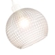 image 3 of Modern Spherical Clear Glass Pendant Light Shade with Square Diamond Ridges | Clear