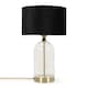 image 1 of ValueLights Jessy Glass Gold Metal Table Lamp Black Velvet Shade | Black