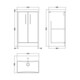image 2 of Balterley Winshill Contemporary 2 Door Floor Standing Vanity Unit with Thin Edge Basin, Metallic Slate, 500mm