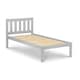image 3 of Dove Grey Lacquer Solid Pine Low Foot End Bed - Single 3ft (90cm)