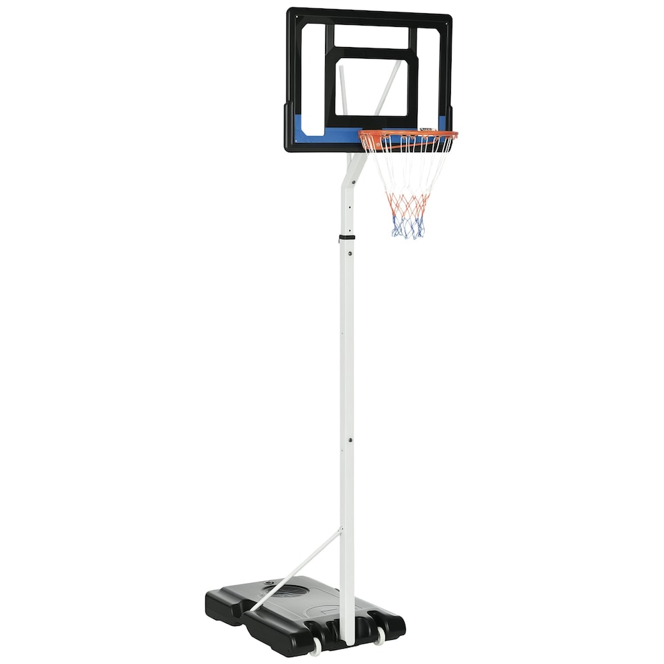 image 1 of SPORTNOW 2.6-3.1m Basketball Hoop and Stand w/ Weighted Base, Wheels, Black