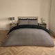 image 4 of OHS Luxury Teddy Fleece Reversible Duvet Cover and Pillowcase Bedding Set Multi | Black/Natural | King
