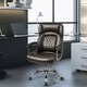 image 3 of COSTWAY Big & Tall Office Chair Adjustable Executive Chair Brown