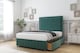 image 4 of Sloomy Pemberton Emerald Plush Divan Bed Base 2 Drawers Left Side With 54 Inch Floor Standing Headboard & 12 Inch Matching Footboard | Green | Emerald | Single | 1